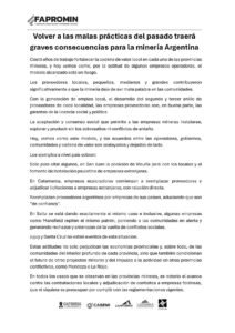 PROVEEDORES MINEROS CUESTIONAN LA CONTRATACIÓN DE EMPRESAS EXTRANJERAS Y ADVIERTEN SOBRE EL IMPACTO EN LA INDUSTRIA NACIONAL.